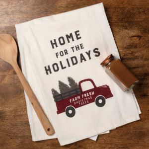 Rustic Home For The Holidays - Dish Towel