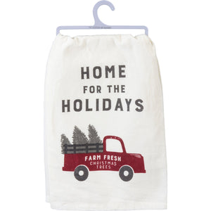 Rustic Home For The Holidays - Dish Towel