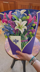Lilies & Lupines - Pop Up Flower Bouquet