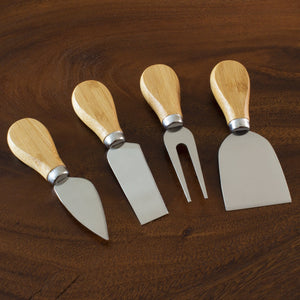 4-Piece Cheese Tool Set - Bamboo Handles