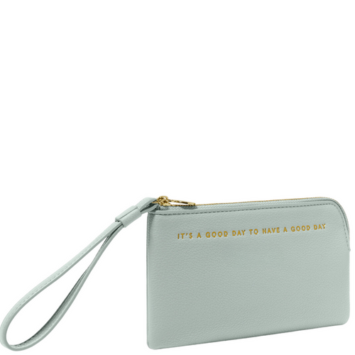 Positivity Pouch - Its a Good Day to have A Good Day -  Duck Egg Blue