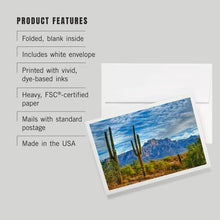 Load image into Gallery viewer, Notecard -  Arizona Saguaros and Mountains
