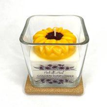 Load image into Gallery viewer, Golden Sunflower Soy Wax Candle - 10oz
