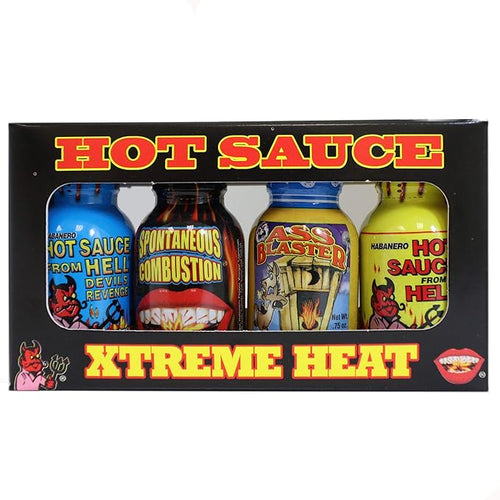 Travel Size Xtreme Hot Sauce 4 Pack