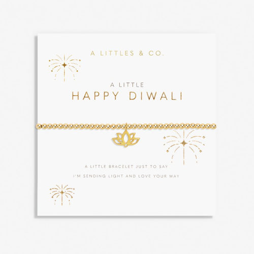 A Little 'Happy Diwali' Bracelet in Gold Plating