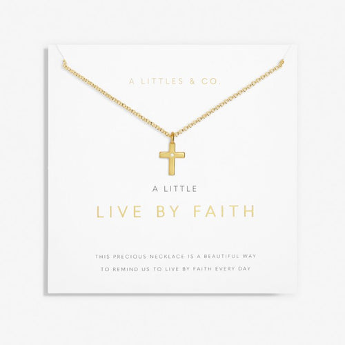 A Little 'Live By Faith' Necklace - Gold Tone Plating