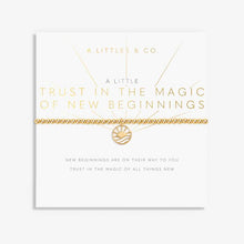 Load image into Gallery viewer, A Little &#39;Trust In The Magic Of New Beginnings&#39; Bracelet In Gold-Tone Plating
