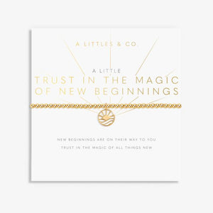 A Little 'Trust In The Magic Of New Beginnings' Bracelet In Gold-Tone Plating