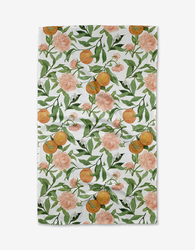 A Peony for Your Thoughts Kitchen Tea Towel by Geometry