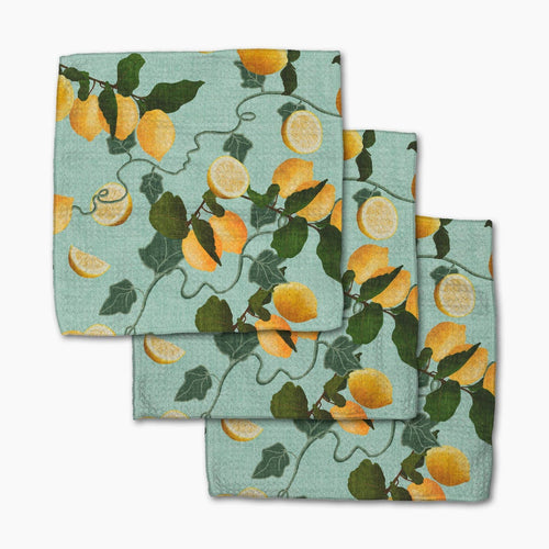 Amalfi Lemon Dishcloth Set of 3 by Geometry