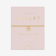 Load image into Gallery viewer, Anklet - Gold Sun,  10.2&quot; Adjustable Length
