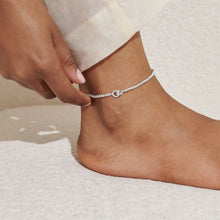 Load image into Gallery viewer, Anklet - Linked Circles Anklet In Silver Plating
