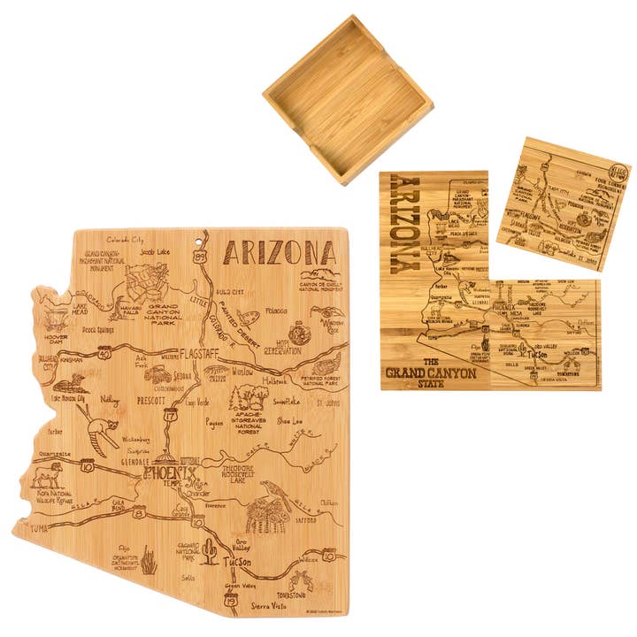Arizona Charcuterie Board & Coaster Gift Set
