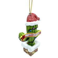 Load image into Gallery viewer, Arizona – Santa Hat Cactus – “Merry Christmas” – Resin Ornament
