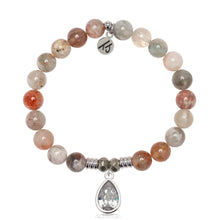 Load image into Gallery viewer, Arusha Agate Gemstone Bracelet with Inner Beauty Sterling Silver Charm
