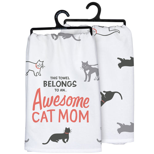 Awesome Cat Mom - Dish Towel
