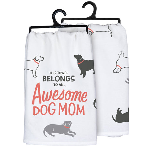 Awesome Dog Mom - Dish Towel