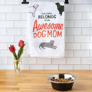 Awesome Dog Mom - Dish Towel