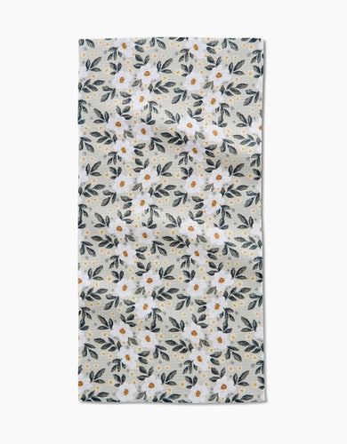 Painted Spring Flowers Bar Towel by Geometry