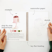 Load image into Gallery viewer, Baking Watercolor Workbook and Watercolor Paint Set
