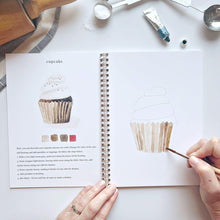 Load image into Gallery viewer, Baking Watercolor Workbook and Watercolor Paint Set
