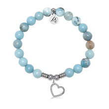 Load image into Gallery viewer, Beautiful Soul Charm with Larimar Jasper Gemstone Bracelet
