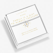 Load image into Gallery viewer, Beautifully Boxed A Little &#39;Family Is A Gift To Always Treasure&#39; Bracelet &amp; Gold-Tone Plating
