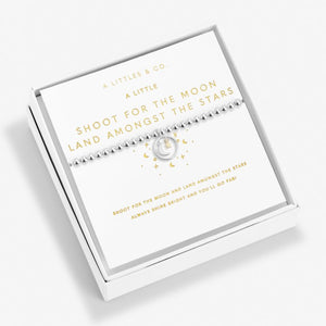 Beautifully Boxed A Little 'Shoot For The Moon Land Amongst The Stars' Bracelet & Gold-Tone Plating