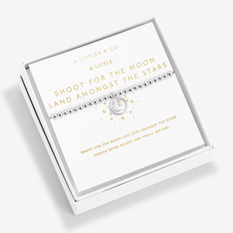 Beautifully Boxed A Little 'Shoot For The Moon Land Amongst The Stars' Bracelet & Gold-Tone Plating