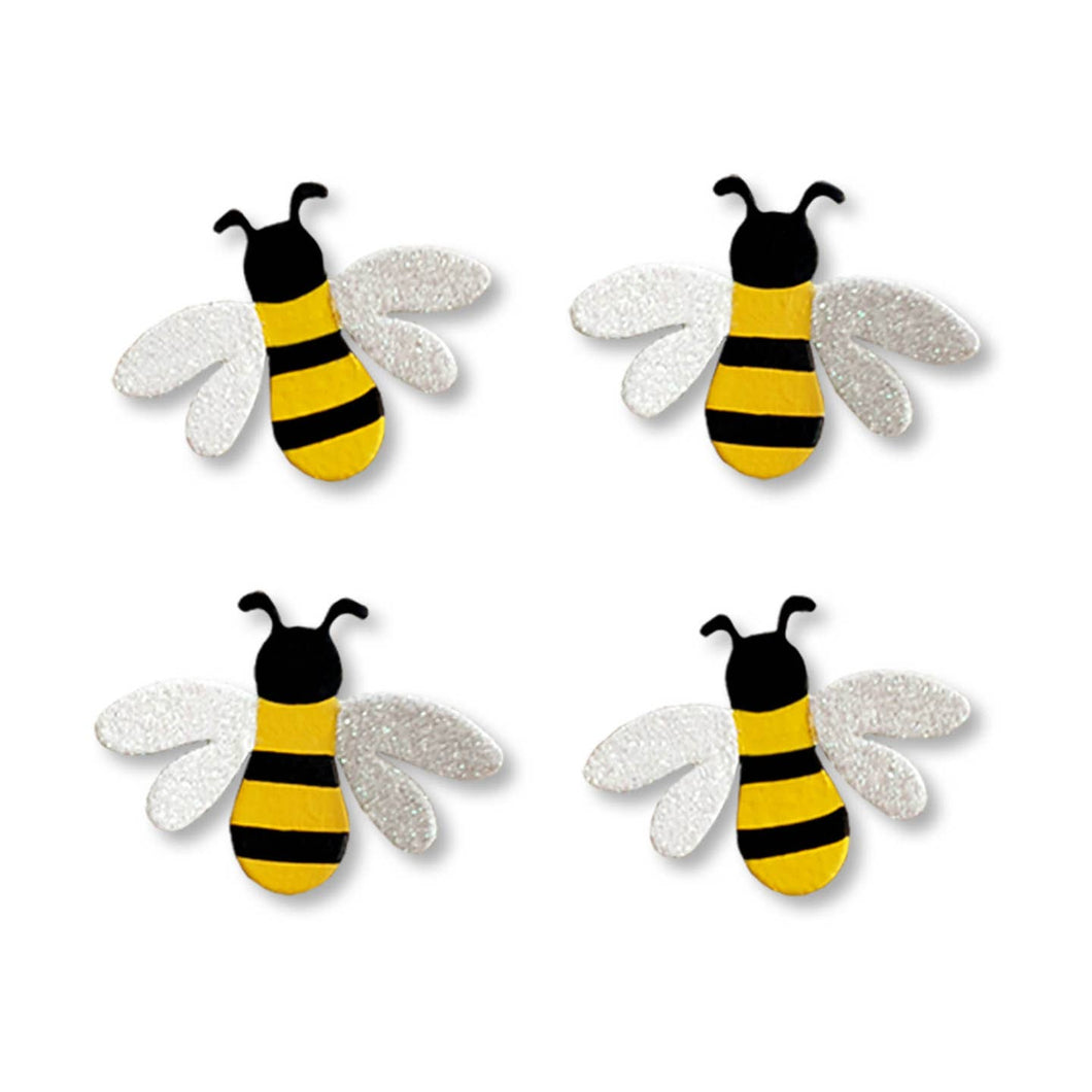 Bee Magnet Set of 4, Magnetic Decor