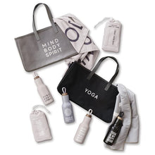 Load image into Gallery viewer, Black Canvas Tote - Yoga
