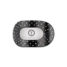 Load image into Gallery viewer, Black Polka Dot Party Medium Flat Round Hair Clip
