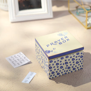 Blue Floral Prayer Box Hinged Box