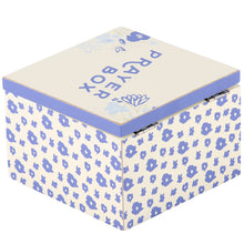 Load image into Gallery viewer, Blue Floral Prayer Box Hinged Box

