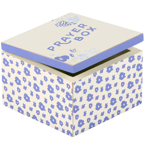 Blue Floral Prayer Box Hinged Box