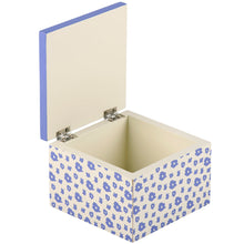Load image into Gallery viewer, Blue Floral Prayer Box Hinged Box

