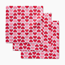 Load image into Gallery viewer, Blushing Hearts Dishcloth Set of 3 by Geometry
