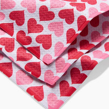 Load image into Gallery viewer, Blushing Hearts Dishcloth Set of 3 by Geometry
