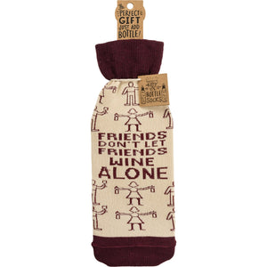 Bottle Sock - Don't Let Friends Wine Alone