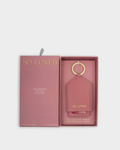 Load image into Gallery viewer, Boxed Photo Keychain 'So Loved' in Raspberry Pink
