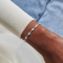 Load image into Gallery viewer, Bracelet Bar Star Tennis Bracelet in Silver Plating
