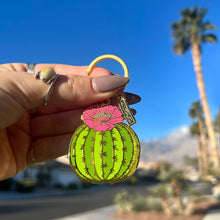 Load image into Gallery viewer, Cactus Barrel Enamel Keychain
