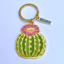 Load image into Gallery viewer, Cactus Barrel Enamel Keychain
