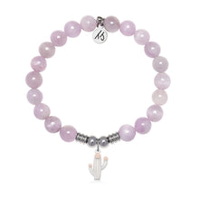 Load image into Gallery viewer, Cactus Cutout Charm with Kunzite Gemstone Bracelet

