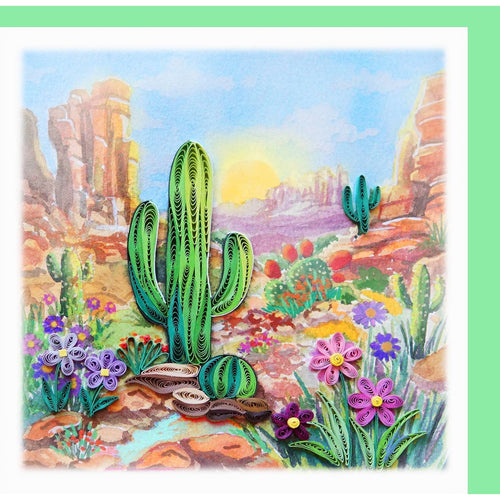 Cactus Desert Quilled Greeting Card Quilling Card