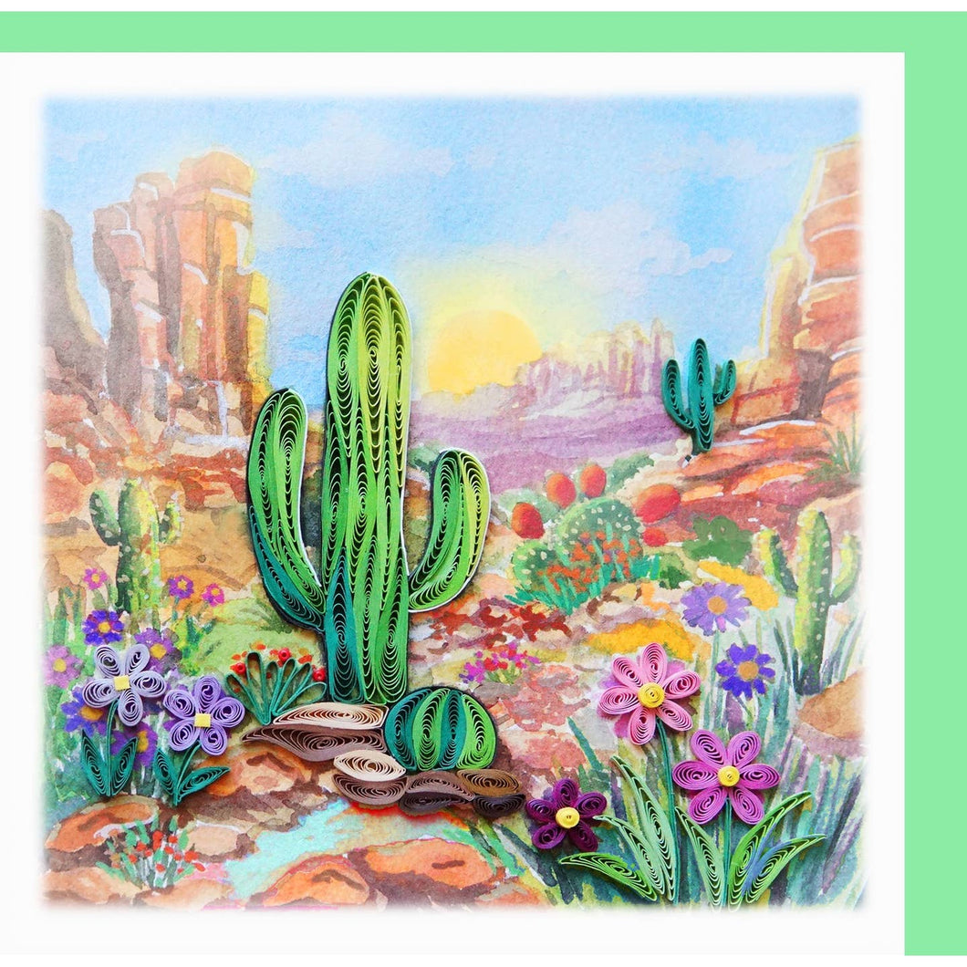 Cactus Desert Quilled Greeting Card Quilling Card