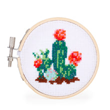 Load image into Gallery viewer, Cactus Mini Cross Stitch Embroidery Kit
