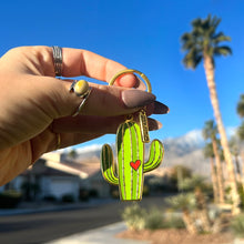 Load image into Gallery viewer, Cactus Saguaro Enamel Keychain
