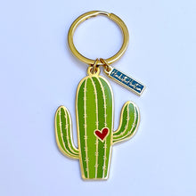 Load image into Gallery viewer, Cactus Saguaro Enamel Keychain
