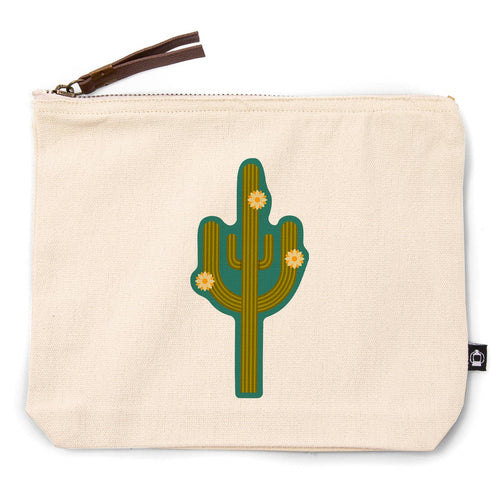 Canvas Bag Flowering Cactus Geometric